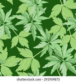 Vector Natural Seamless Pattern Green Leaves Stock Vector Royalty Free