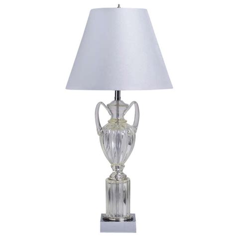 A Single Tall Moulded Glass Urn Shaped Table Lamp 1960s At 1stdibs