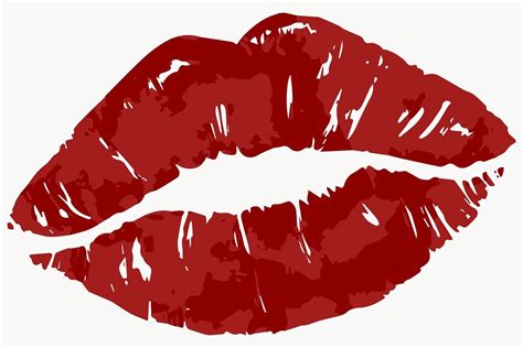 Download premium png of Vectorized red lips sticker design resource