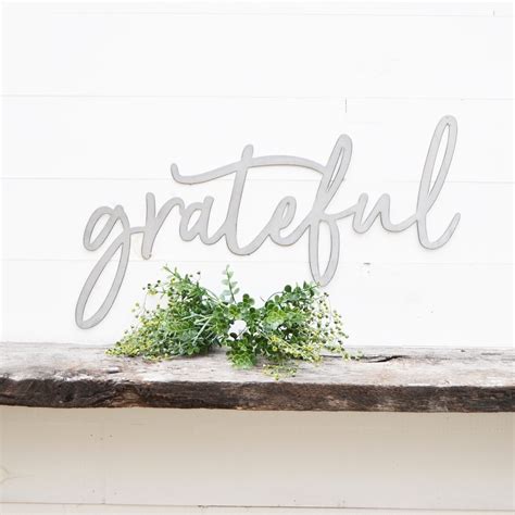 Grateful Metal Sign Metal Wall Art Grateful Sign Metal Etsy