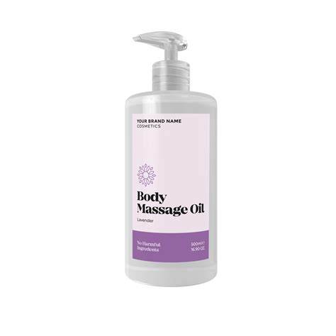 Body Massage Oil Lavender 500ml Private Label Natural Skin Care