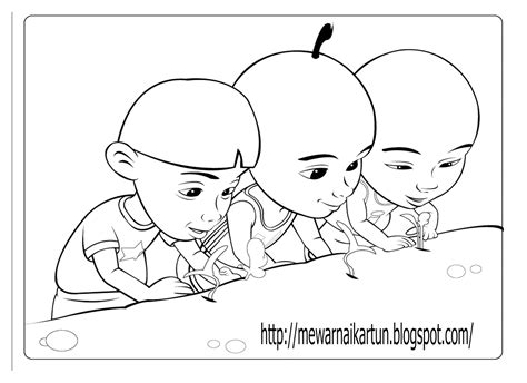 Upin ipin coloring page for kids belajar melukis dan mewarna. Gambar Mewarnai Ipin Upin ~ Gambar Mewarnai Lucu