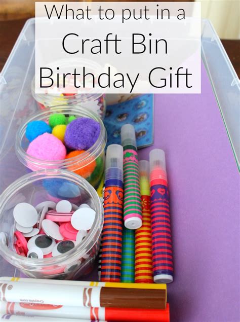 5 easy handmade birthday gift ideas • homemade birthday gifts making ideas • birthday card make easy #birthdaycards. Making a Craft Bin Birthday Gift - How Wee Learn