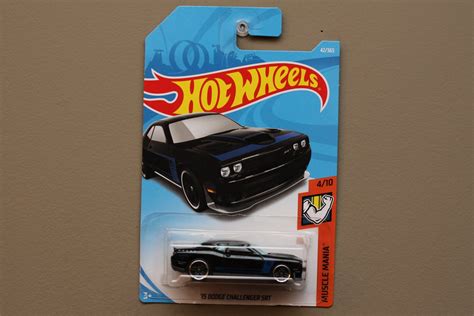 Hot Wheels Muscle Mania Dodge Challenger Srt Hellcat Black My Xxx Hot