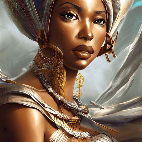 Nubian Queen Goddess Digital Graphic · Creative Fabrica