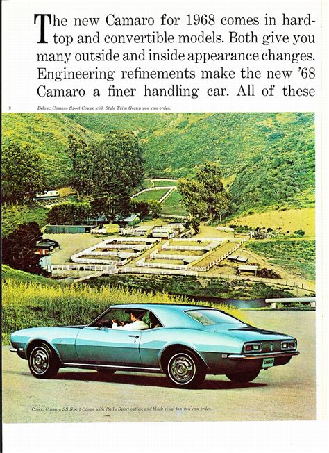 1968 Chevrolet Camaro Brochure