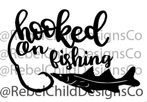 Decal Hooked On Fishing Sticker Snook Etsy Fishing Svg Svg Files