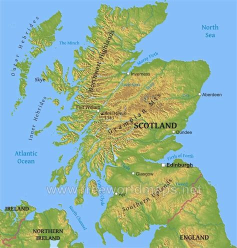 Mountains In Scotland Map Time Zones Map