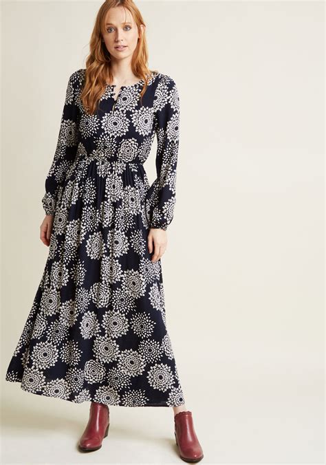 Get the best deals on maxi dress with sleeves and save up to 70% off at poshmark now! Dahlia Printed Long Sleeve Maxi Dress | ModCloth
