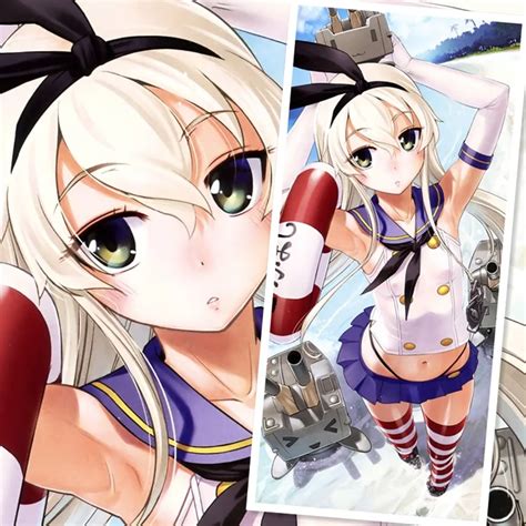 45x95cm Kantai Collection Fleet Girls Shimakaze Sexy Cartoon Anime Art Wall Picture Mural Poster