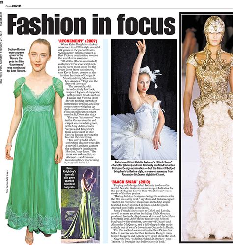 Quoted In New York Post Article How Movies Change The Way We Dress