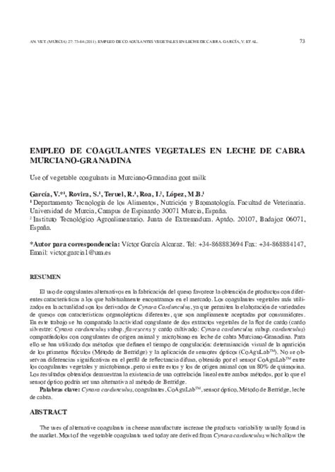 Si eres de aquellas personas que presentan algunos inconvenientes para coagular la sangre, es necesario que consumas alimentos coagulantes. (PDF) EMPLEO DE COAGULANTES VEGETALES EN LECHE DE CABRA ...