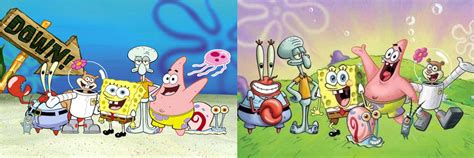 Spongebob Then Vs Now By Happaxgamma On Deviantart