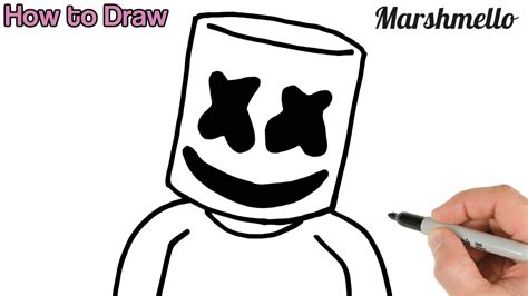 How To Draw Marshmello Art Tutorial YouTube