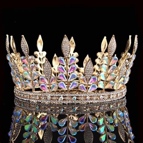 King And Queen Tiara Rainbow Tiara Crown Gold Bridal Crowns Queens