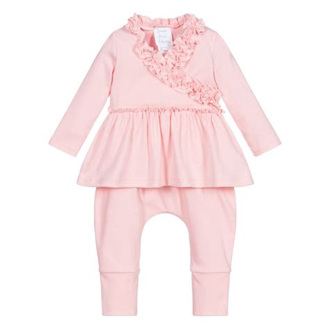 Lemon Loves Layette Baby Girls Pink Outfit Childrensalon