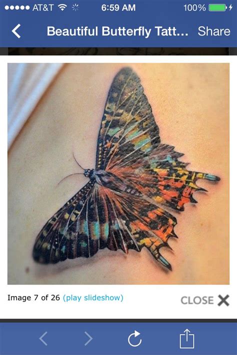 Rainbow Butterfly Realistic Butterfly Tattoo Insect Tattoo
