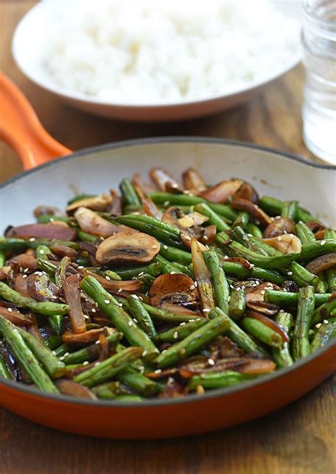 Green Bean Mushroom Stir Fry Is Ready In Minutes And One Pan With
