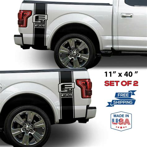 Truck Bed Vinyl Decal Fits Ford F 150 Lariat Fx4 Off Road Etsy
