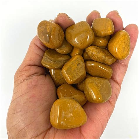 Yellow Jasper Tumbled Stone For Stress And Anxiety Relief Etsy Israel