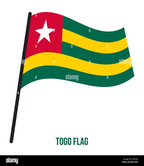 Togo Drapeaux Vector Illustration Sur Fond Blanc Drapeau National Du