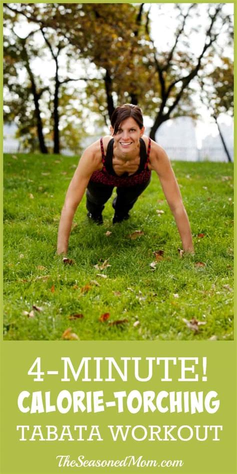 4 Minute Calorie Torching Tabata Workout The Seasoned Mom