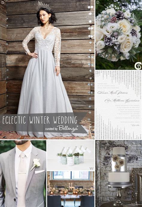 Grey Winter Wedding Ideas With An Eclectic Style Grey Winter Wedding