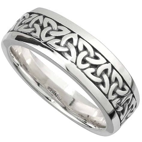 Tantalum Wedding Ring With Celtic Knot Design — Unique Titanium Wedding