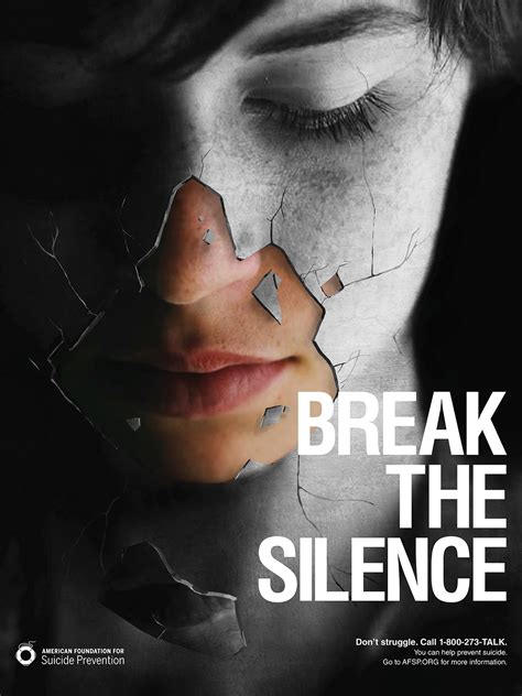 Break The Silence Suicide Prevention Psa Behance