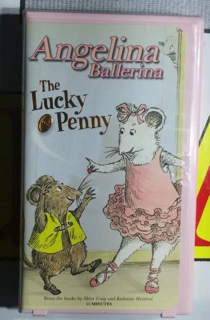 angelina ballerina andthe lucky penny vhs video cartoon pink clamshell 6 00 picclick