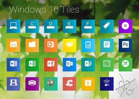 Иконки Windows 10 Tiles