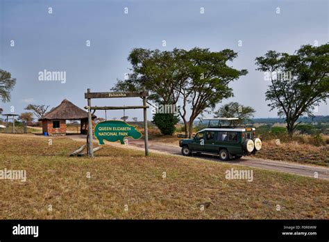 Entrance Gate Ishasha Sector Queen Elizabeth National Park Uganda