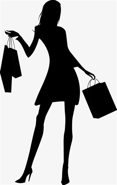 Fashion Shopping Girl Silhouette Vector And Png Girl Silhouette