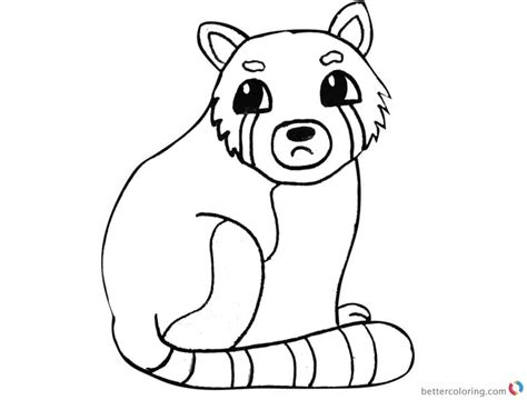 Red Panda Coloring Pages Hand Drawing Free Printable Coloring Pages