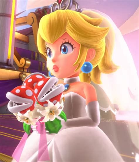 Peach With Piranha Plant Boquet Wedding Odyssey Super Princess Peach Super Mario Princess