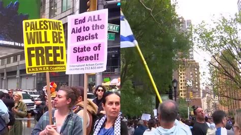 Pro Israel Pro Palestinian Protests Held In New York