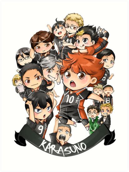 Team Karasuno Art Print By Kamapon Redbubble