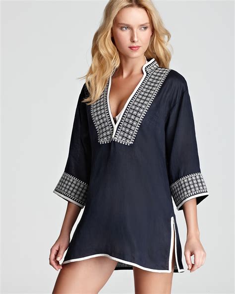 Tory Burch Pearl Tunic Swimsuit Cover Up Bloomingdales
