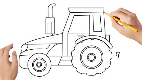Coloriage tracteur les beaux dessins de transport a. Comment Dessiner Un Tracteur Facile | Dessin Pour Enfants ...