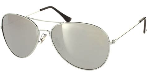 Fred Perry Asos Silver Aviator Sunglasses With Mirrored Lens In Metallic For Men Lyst