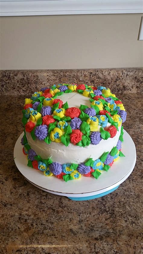 Audrey S Flower Garden Birthday Cake Cupcake Cakes Cake Garden Birthday Cake
