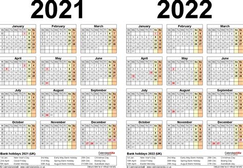 Calendar 2022 Uk With Bank Holidays Excelpdfword Templates Calendar