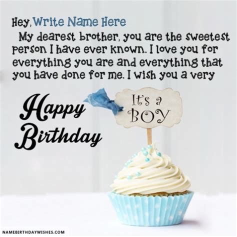 Celebrate her day with new ideas. Sweetest Person Birthday Wishes For Brother With Name