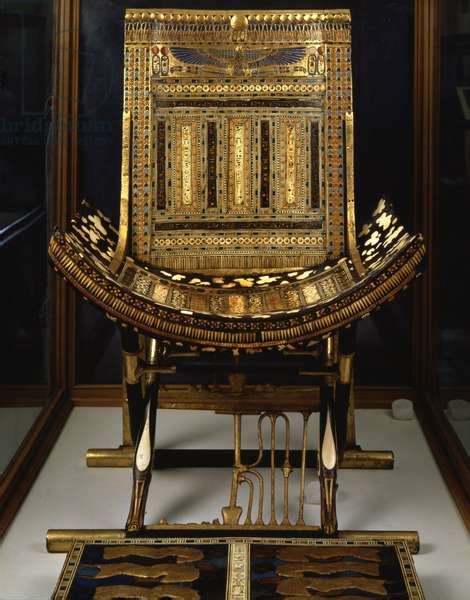 Throne For Ceremonies Of Tutankhamun Thebes Museum Of Egypt Cairo