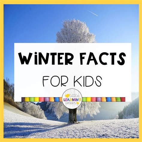 50 Fun Winter Facts For Kids Little Learning Corner