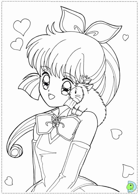 Anime Cat Girl Coloring Pages