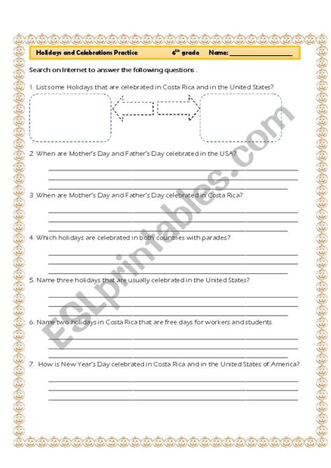 Holidays And Celebrations Esl Worksheet By Viharo