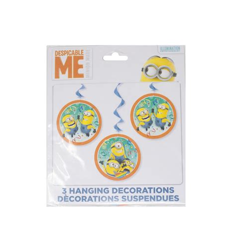 Dnr Despicable Me 2 Minions Party 3 Hanging Swirl Decorating Kit Mandc