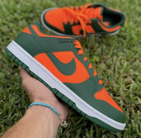Nike Dunk Low Miami Hurricanes Dd1391 300 Release Date Sbd