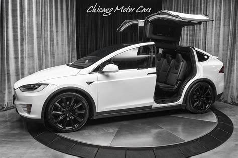 Used 2018 Tesla Model X 75d Suv Pearl White Multi Coat 7 Seat Config